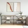 Image de vidaXL Table console chêne sonoma 200x30x75cm bois d'ingénierie et fer