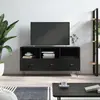 Image de vidaXL Meuble TV noir 102x36x50 cm bois d'ingénierie