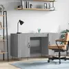 Image de vidaXL Bureau sonoma gris 140x50x75 cm bois d'ingénierie