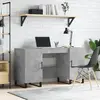 Image de vidaXL Bureau gris béton 140x50x75 cm bois d'ingénierie