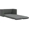 Image de vidaXL Canapé-lit 2 en 1, Lit de Jour avec Coussins Rembourrés, Lit d'Invité Pliable Salle de Séjour Chambre à Coucher, Moderne, Gris Foncé Tissu