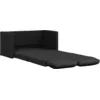 Image de vidaXL Canapé-lit 2 en 1, Lit de Jour avec Coussins Rembourrés, Lit d'Invité Pliable Salle de Séjour Chambre à Coucher, Moderne, Noir Similicuir