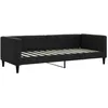 Image de vidaXL Lit de Repos Noir 80x200 cm Tissu, canapé-lit, canapé-lit Confortable, canapé-lit en Tissu, lit d'appoint, canapé-lit Simple