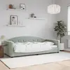 Image de vidaXL Lit de repos sans matelas gris clair 90x190 cm velours