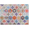 Image de vidaXL Tapis Lavable Antidérapant, Moquette de Sol, Carpette de Chambre à Coucher Salon Salle de Séjour, Moderne, Multicolore 80x150 cm