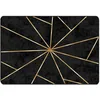 Image de Tapis lavable noir et doré 120x180 cm antidérapant