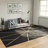 Image de vidaXL Tapis lavable noir et doré 190x300 cm antidérapant