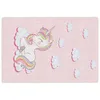 Image de vidaXL Tapis Enfants Antidérapant Lavable, Moquette de Sol, Carpette de Chambre à Coucher Salon Salle de Séjour, Moderne, Rose 160x230 cm Licorne