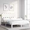 Image de vidaXL Cadre de lit sans matelas blanc 140x190 cm bois de pin massif