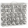 Image de House of Seasons Lot de 60 Boules de Sapin de Noël incassables Diamètre 7 cm Argenté