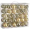 Image de House of Seasons Lot de 60 Boules de Sapin de Noël, diamètre 7 cm, incassables, Couleur Champagne