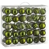 Image de House of Seasons Lot de 60 Boules de Noël incassables de 7 cm de diamètre Vert foncé