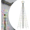Image de Arbre de Noël lumineux avec piquets 220 LED coloré 180 cm