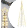 Image de vidaXL Sapin de Noël à LED avec piquets 570 LED blanc chaud 300 cm