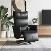 Image de vidaXL Fauteuil inclinable de massage repose-pieds noir similicuir