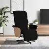 Image de vidaXL Fauteuil inclinable de massage avec repose-pieds noir tissu