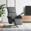 Image de vidaXL Fauteuil inclinable avec repose-pieds gris foncé tissu