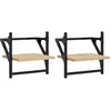 Image de vidaXL Étagères Murales avec Barres 2 pcs, Étagères Suspendues avec Rangement, Étagères de Présentation Flottantes Salon, Moderne, Chêne Sonoma