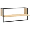 Image de vidaXL Étagère Murale avec Barre, Étagère Suspendue avec Rangement, Étagère de Présentation Flottante, Meuble de Salon, Moderne, Chêne Sonoma