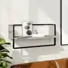 Image de vidaXL Étagère murale avec barre sonoma gris 65x25x30 cm