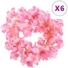 Image de vidaXL Guirlandes de fleurs 6 pcs rose foncé 180 cm