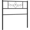 Image de vidaXL Tête de lit métal Noir 75 cm