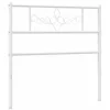 Image de vidaXL Tête de Lit, Accessoire de Lit avec Pieds, Tête de Cadre de Lit, Meuble de Chambre à Coucher Maison Intérieur, Métal Blanc 75 cm