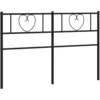 Image de vidaXL Tête de lit de Remplacement, Accessoire de Lit avec Pieds, Tête de Cadre de Lit, Meuble de Chambre à Coucher Maison Intérieur, Métal Noir 135 cm