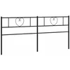 Image de vidaXL Tête de lit de Remplacement, Accessoire de Lit avec Pieds, Tête de Cadre de Lit, Meuble de Chambre à Coucher Maison Intérieur, Métal Noir 193 cm