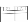 Image de vidaXL Tête de lit de Remplacement, Accessoire de Lit avec Pieds, Tête de Cadre de Lit, Meuble de Chambre à Coucher Maison Intérieur, Métal Noir 200 cm