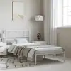 Image de vidaXL Cadre de lit métal sans matelas et tête de lit blanc 100x190 cm