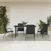 Image de vidaXL Ensemble à manger de jardin 5 pcs noir textilène et acier