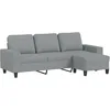Image de vidaXL Canapé à 3 Places avec Repose-Pieds Gris Clair 180 cm Tissu, canapé, canapé avec Repose-Pieds, canapé Trois Places, canapé 3 Places, Fauteuil