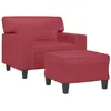 Image de vidaXL Fauteuil avec Repose-Pied Rouge Bordeaux 60 cm Similicuir, canapé, Fauteuil, Fauteuil TV, canapé Simple, canapé, canapé Relax