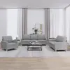 Image de vidaXL Ensemble de canapés 3 pcs avec coussins Gris clair Tissu