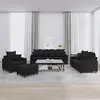 Image de vidaXL Ensemble de canapés 4 pcs avec coussins Noir Velours