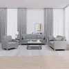 Image de vidaXL Ensemble de canapés 3 pcs coussins gris clair tissu