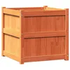 Image de vidaXL Jardinières 2 pcs, Lits Surélevé, Bacs à Fleurs, Pots de Plantes, Boîtes à Fleurs Jardin Terrasse, Cire Marron Bois de Pin Massif