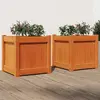 Image de vidaXL Jardinières 2 pcs cire marron bois de pin massif