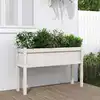 Image de vidaXL Jardinières avec pieds blanc 110x31x70 cm bois de pin massif