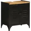 Image de vidaXL Armoire de lavabo de salle de bain fer et bois de manguier
