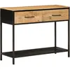 Image de vidaXL Table console 100x35x76 cm bois massif de manguier et fer