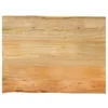 Image de Dessus de table 90x60x3,8 cm bord vivant bois massif manguier