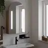 Image de vidaXL Armoire de bain à miroir avec LED arquée chêne 42x13x70 cm