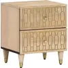 Image de vidaXL Tables de chevet 2 pcs 40x33x46 cm Bois de manguier solide