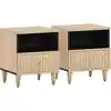 Image de vidaXL Tables de chevet 2 pcs 40x33x46 cm Bois de manguier solide