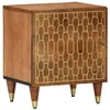 Image de vidaXL Table de Chevet 40x33x46 cm Bois de manguier Solide, Armoire, Meubles de Chambre, Support téléphonique, Armoire d'appoint, Table de Nuit