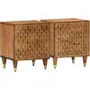 Image de vidaXL Tables de chevet 2 pcs 40x33x46 cm Bois de manguier solide