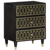 Image de vidaXL Table de Chevet 50x33x60 cm Bois de manguier Massif, Armoire, Meubles de Chambre à Coucher, Support de téléphone, Armoire d'appoint
