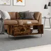 Image de vidaXL Table basse Chêne fumé 90x50x36,5 cm Bois d'ingénierie